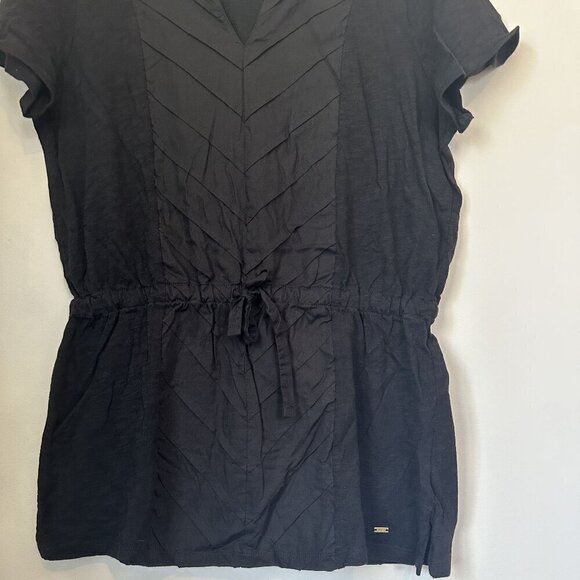 Tommy Hilfiger Black Short Sleeve Top - Size: Large - Picture 4 of 6